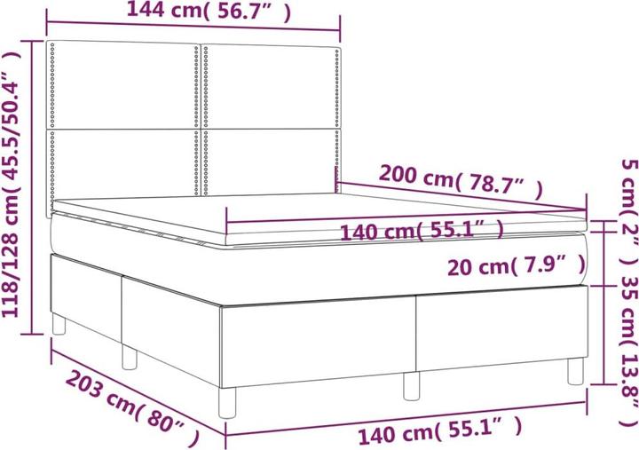 Immagine prodotto VidaXL Anna (140 x 200 cm, 140 x 200 cm)