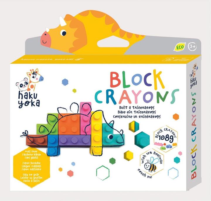 Haku Yoka Block-Wachsmalkreiden Triceratops (MQ2)