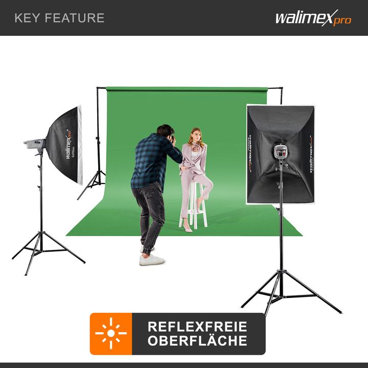 Produktbild Walimex pro Hintergrundkarton 2,60x10m chroma Fotohintergrund Backdrop (260 cm)
