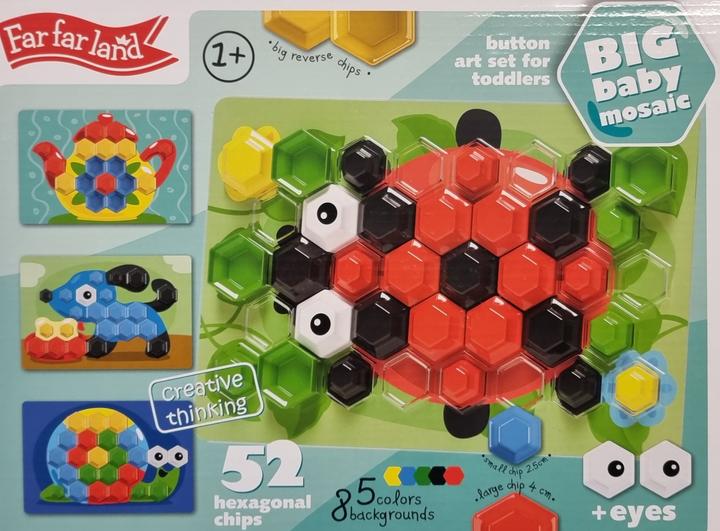 Image du produit Montessori Jeu éducatif, jeu familial, Big Baby Mosaic - Coccinelle 52 pièces