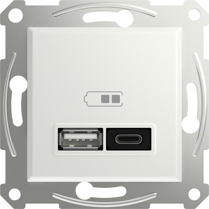 Produktbild Schneider Electric USB-Steckdose Asfora Weiss (glänzend) EPH2770421D