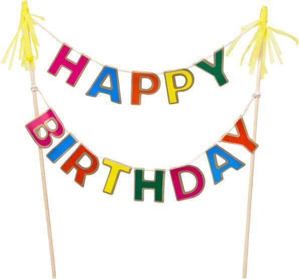 Image du produit TALKING TABLES Tortengirlande Happy Birthday Bunt