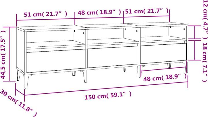 Produktbild VidaXL Lalu (150 x 30 x 44.5 cm)