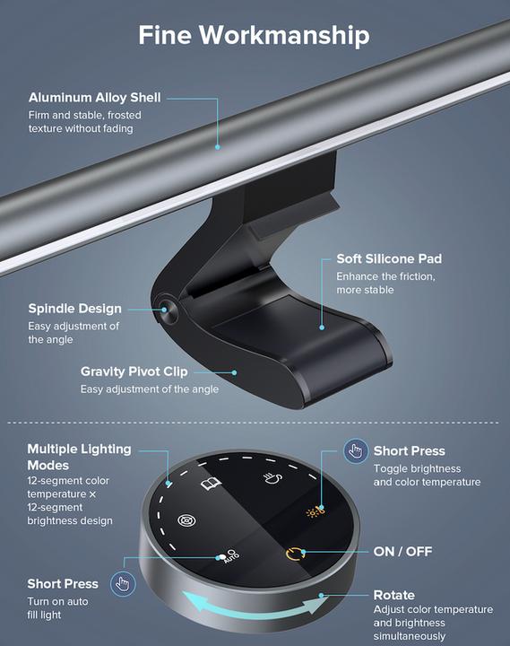 Actual product image Elesense Monitor lamp E1129