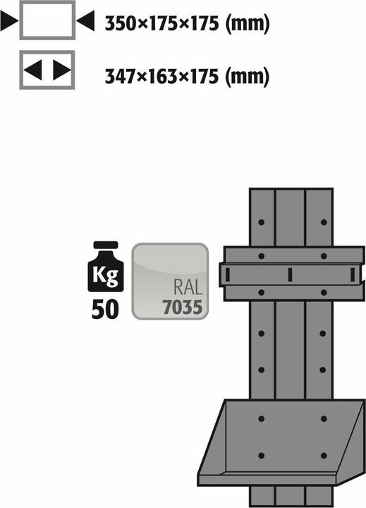 Image du produit asecos Porte-cylindre latéral et réglable en hauteur pour les armoires à bouteilles de gaz sous pression