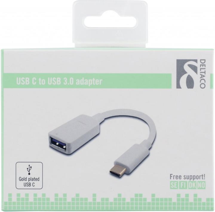 Image du produit Deltaco USBC-1205 - Adaptateur USB-C - US (0.15 m, USB 3.1)