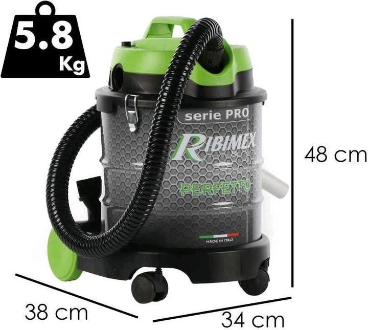 Actual product image Ribimex Perfetto 20 L canister ash vacuum cleaner 1200 W (Ash vacuum cleaner)