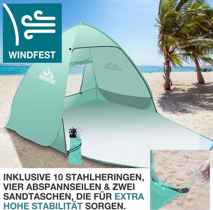 Produktbild Jamb Pop-Up Strandmuschel (Strandzelt + Strandmuschel, 3 kg, 3 Personen)