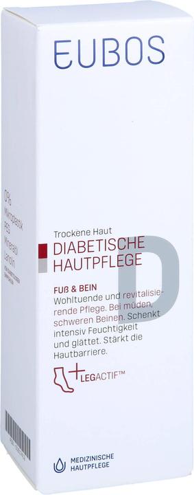 Actual product image Eubos Diabetic Skin Care Foot + Leg, 100 ml Cream (Foot bath, 100 ml)