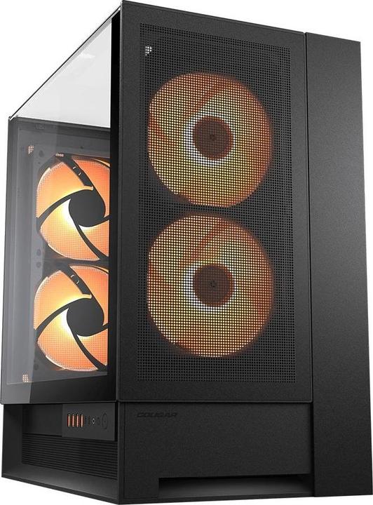 Image du produit Cougar Gehäuse Midi-Tower OmnyX, ARGB, Schwarz (mATX, Mini-ITX, ATX)
