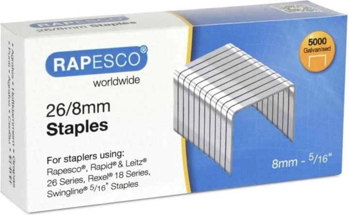 Rapesco S11880Z3 26/8mm verzinkte Heftklammern - 5.000 Stück (5000 x)