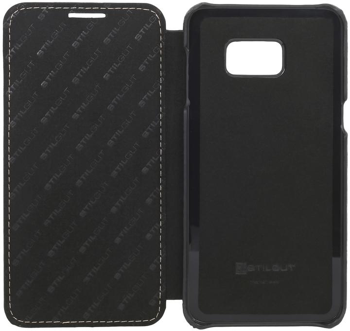 Actual product image StilGut Book Type Case without Clip for S6 Edge+, black (Samsung Galaxy S6 Edge+)