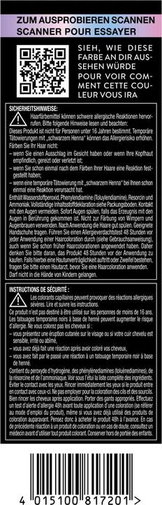 Valeurs nutritives et ingrédients Syoss Metallic Collection 12 53 Platinum Pearl (12 53 Platinum Pearl)