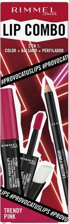 Immagine prodotto Rimmel London Provocalips Lip Combo Trendy Pink 2 U (Lasting Provocalips Pouting Pink - 310 & Lasting Finish Lip Liner Indian Pink - 125)