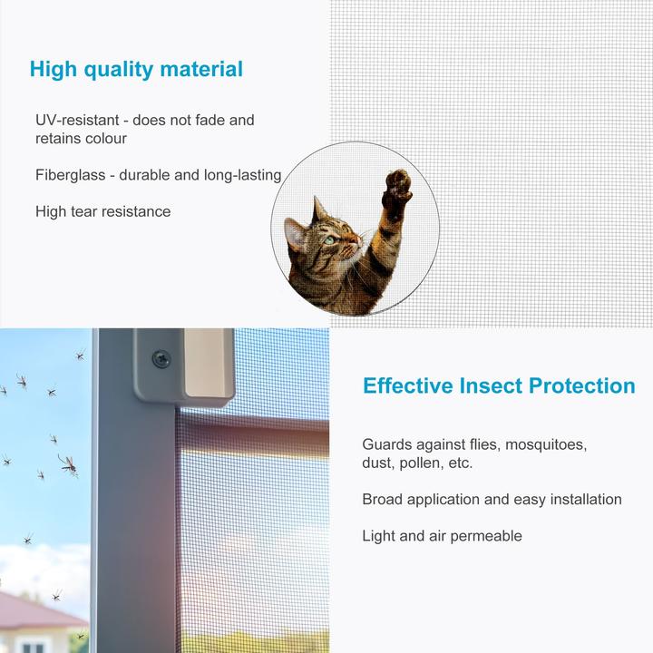Immagine prodotto Intirilife Rete da mosca bianca con larghezza di 120 cm (120 x 100 cm)