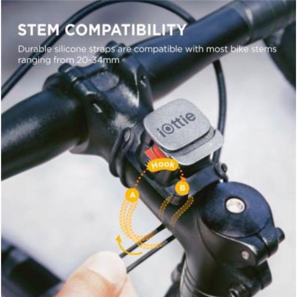 Actual product image iOttie Attachment with silicone straps, for bicycle bars Ø25mm-40mm