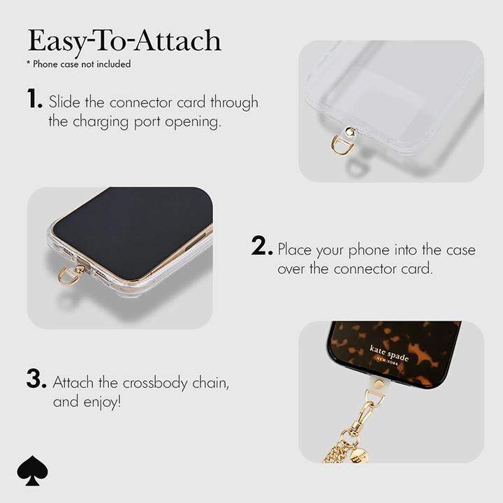 Image du produit Kate Spade Phone Crossbody – Kette am Telefonrahmen (in Stein gemeisselt)