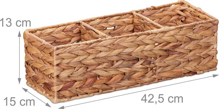 Actual product image Relaxdays Water hyacinth storage basket (1 x, 42.5 x 15 x 13 cm)