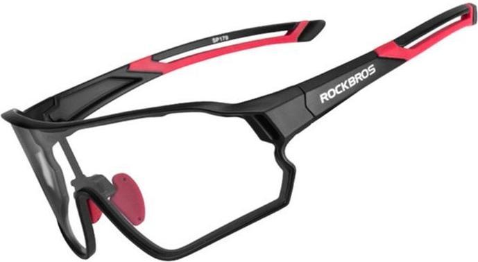 Rockbros 10035 photochromic UV400 cycling glasses - black and red (Black and red, Black and red)