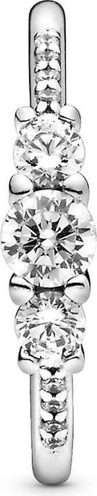 Actual product image Pandora Three clear stones ring (54)