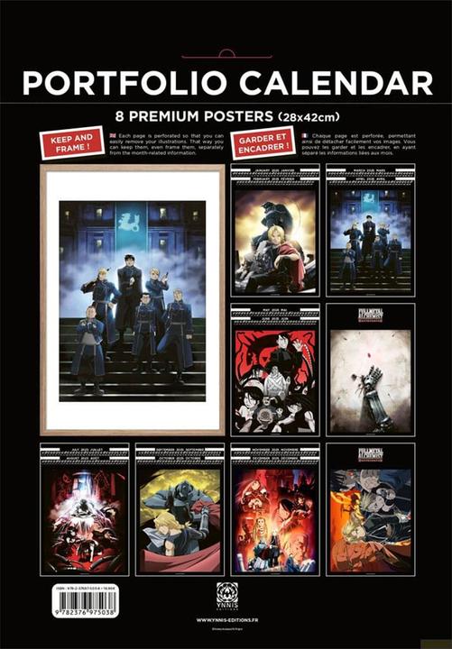 Actual product image PIKA Fullmetal alchemist : portfolio calendar : 8 premium posters 2025 (French)