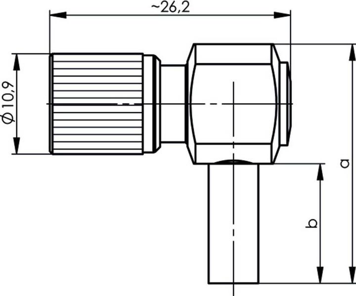 Nutritional values and ingredients Telegärtner 1.6/5.6 Cable angle plug crimp G13 screw, solder/crimp, G13 (0.4/2.5), a=26, b=13 (PU??)