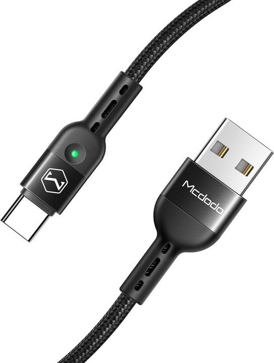 Produktbild Mcdodo USB Spring Cable to USB-C Omega CA-6420 1.8m (Black) (1.80 m, USB 3.0)