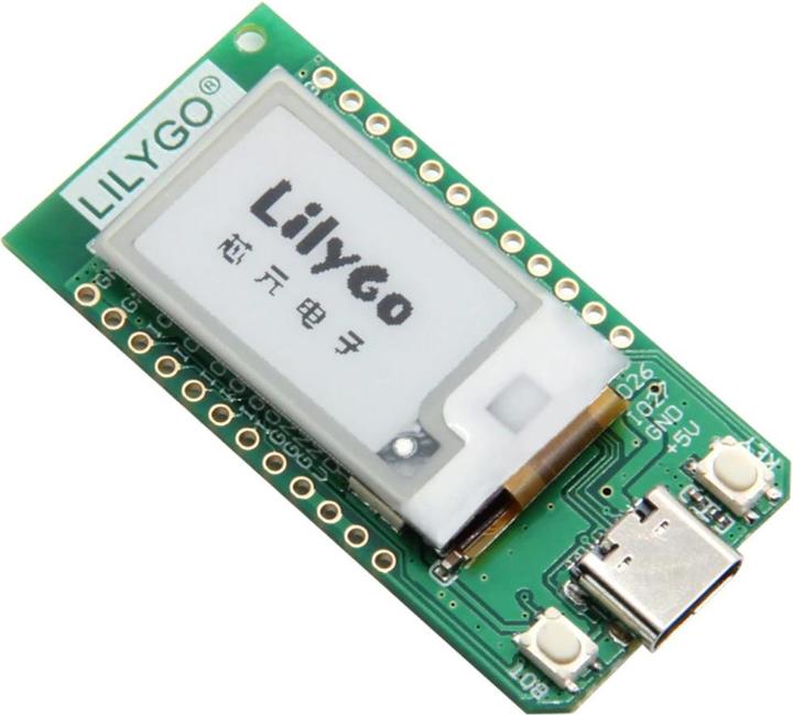 Actual product image Lilygo T-Dispay E-paper ESP32 module with 1.02 inch display