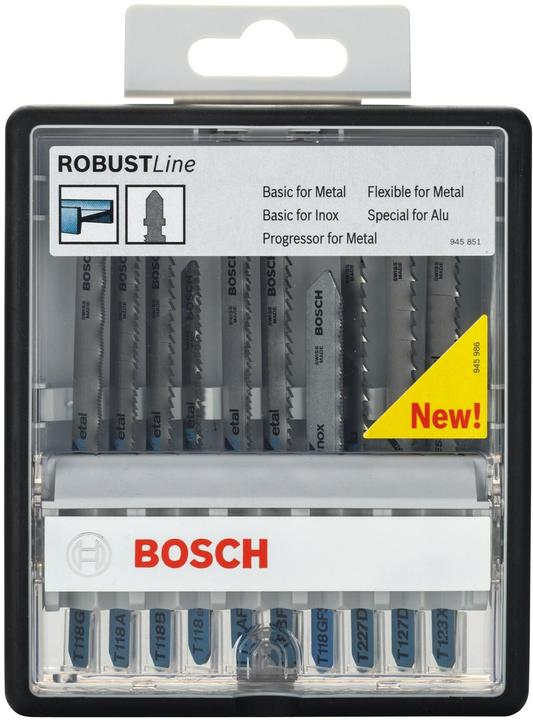 Immagine prodotto Bosch Professional Zubehör Set di lame per seghetto alternativo da 10 pezzi Metallo, Linea robusta, Albero a T