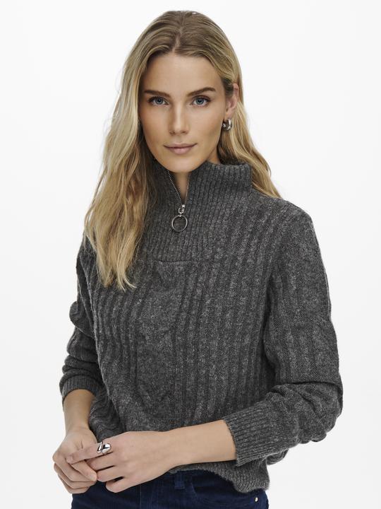 Produktbild JdY Reissverschluss-Zopfstrick- Strickpullover (L)