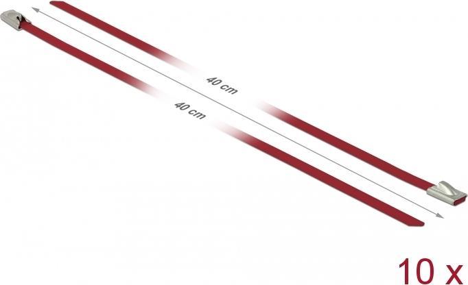 Actual product image Delock Stainless steel cable tie 400x4,6 10pcs. (Metal cable ties, 400 mm, 10 pcs.)
