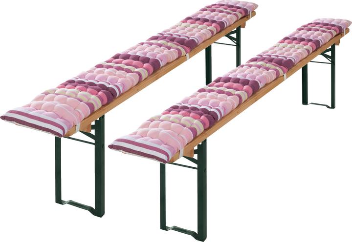 Immagine prodotto Redbest Bierbank-Auflage "Streifen" 2er-Pack (25 x 220 cm)