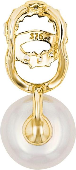 Image du produit Amor Pendentif pour femme, or 375, zirconium synth., perle de culture d'eau douce (Or 375, 9 ct)