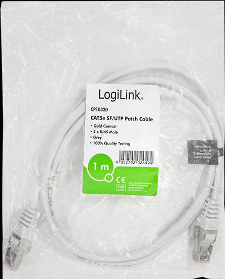 Actual product image LogiLink Network cable (SF/UTP, CAT5e, 1 m)