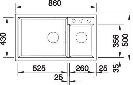 Produktbild Blanco Metra 9 (50 cm, 86 cm)