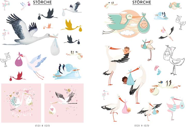 Produktbild Bullet Journal Stickerbuch Hello Baby:750 bezaubernde Sprüche und Schmuckelemente zur Geburt