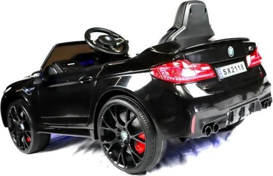 Produktbild Es-toys Elektro Kinderfahrzeug “BMW M5” – lizenziert – 24V Akku,MP3, Ledersitz + EVA - Schwarz (24 V)