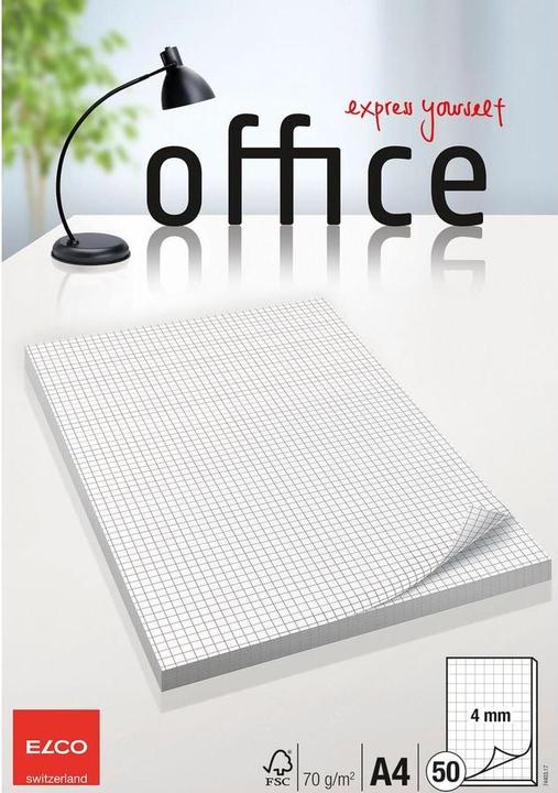 Elco Bureau (A4, Quadrillé, Non contraignant)