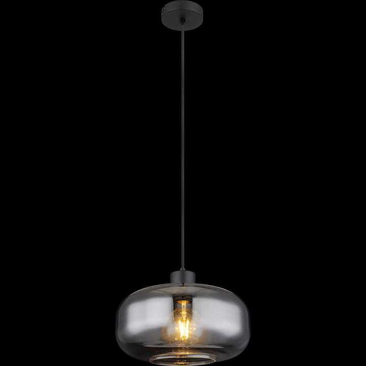Actual product image Globo Suspension lamp Giuseppe black matt 1xE27 (E27)