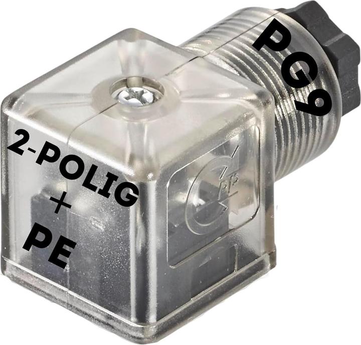 Immagine prodotto Kalitec 3 Stück Ventilstecker Bauform A I 3 polig 24V transparent mit Beschaltung I PG9 I LED + Vari
