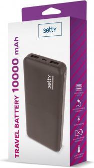 Actual product image Setty power bank 10000 mAh SPB-10 black (10000 mAh, 17 W, 17000 Wh)