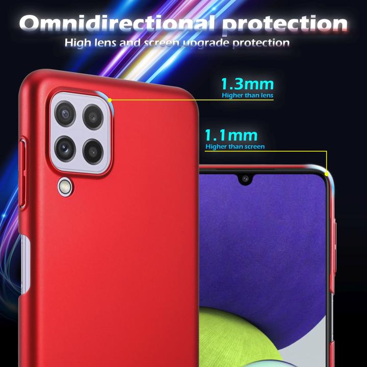 Actual product image Cadorabo HC Matte Metal Cover (Samsung Galaxy M22, Samsung Galaxy A22, Samsung Galaxy A32)