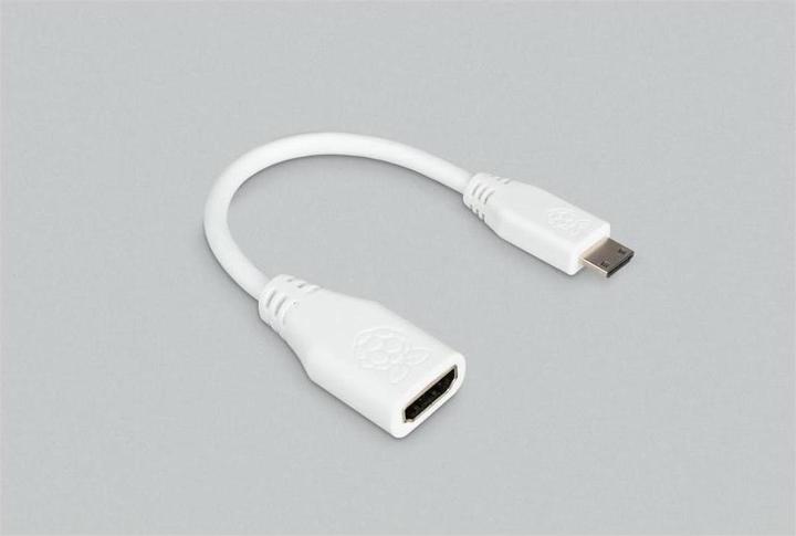 Raspberry Pi EB84404 - Raspberry Mini HDMI CM to Standard HDMI AF Cable 10CM White