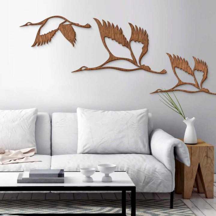 Actual product image Trenddeko Cranes - Flock of Birds 02 (80 x 47 cm)