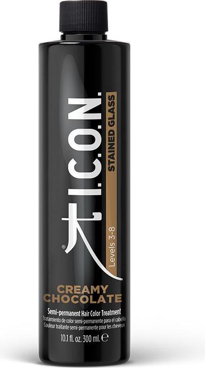 Actual product image I.C.O.N. STAINED GLASS CREAMY CHOCOLATE semi-permanent levels 3-8 300 (3-8)