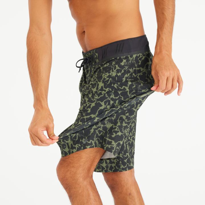 Image du produit Olaian Boardshort Surf 900 Long 20" Homme - Morpho Army Olive verte (42)