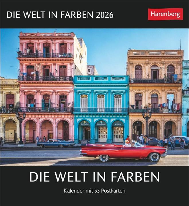 Immagine prodotto Harenberg Die Welt in Farben Postkartenkalender 2026 - Kalender mit 53 Postkarten (Copertina rigida, Tedesco)