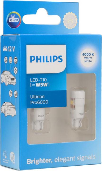 Actual product image Philips X-treme Ultinon Pro6000 (W5W)