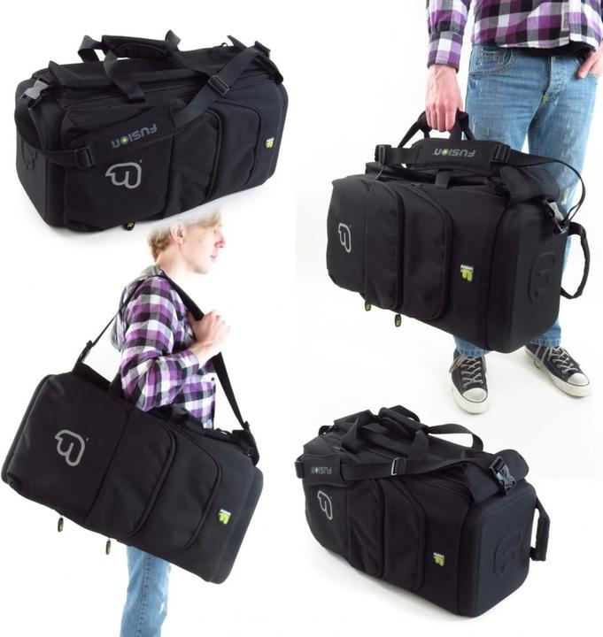 Actual product image Fusion UB-04-B Urban Triple Trumpet Bag - Blue/Black (Trumpets, Flugelhorn, Cornet)