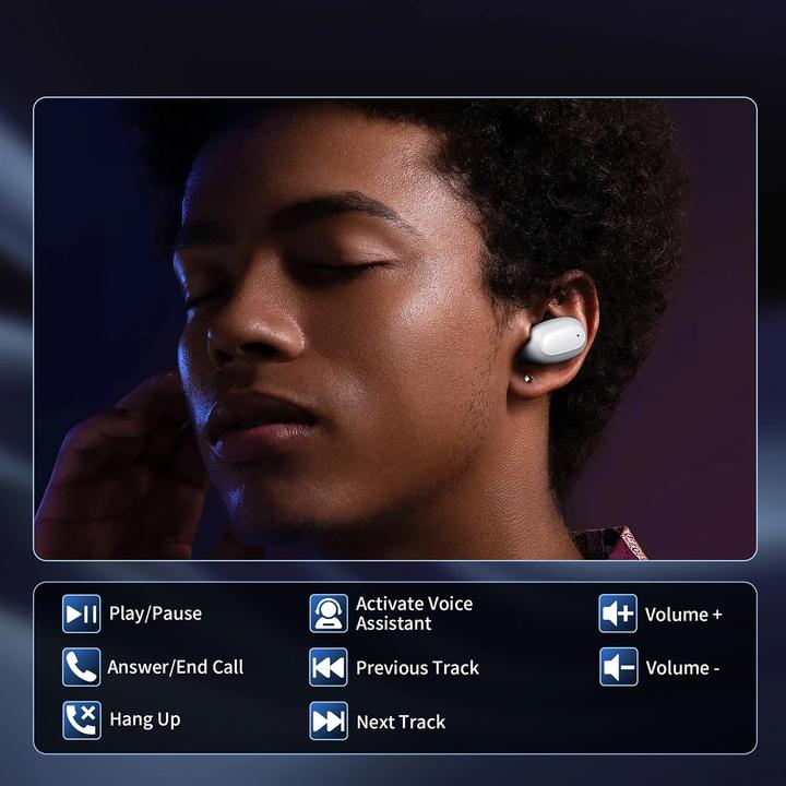 Actual product image Choetech MEMS wireless TWS Bluetooth 5.3 headphones - white (8 h, Wireless)